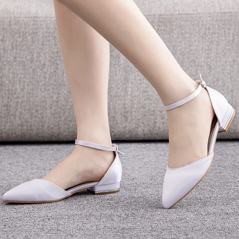 2 cm Flat Heel Pointed Hollow Sandals