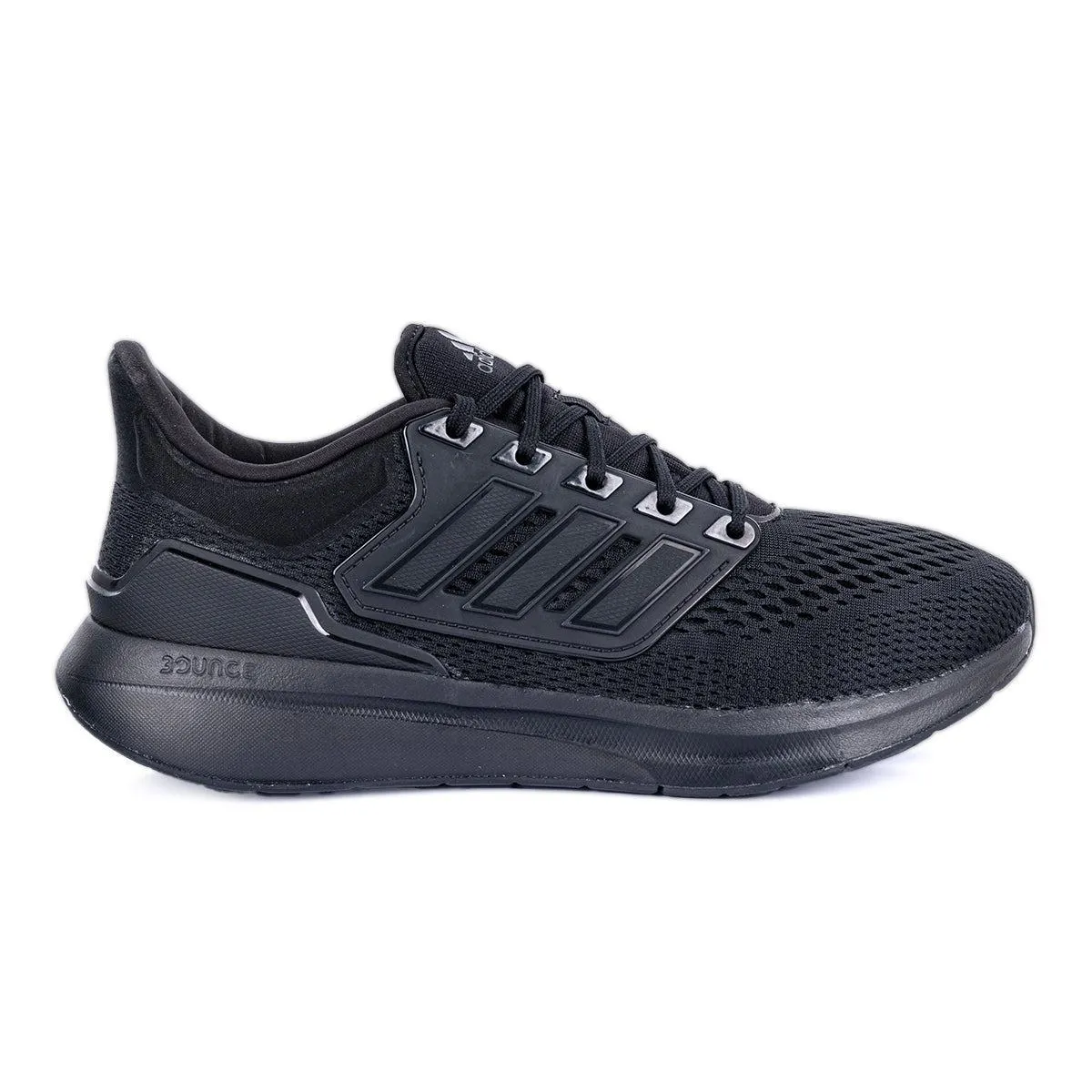 Adidas Eq21 Run Sport Shoes Knit Fabric Black Colour For Men
