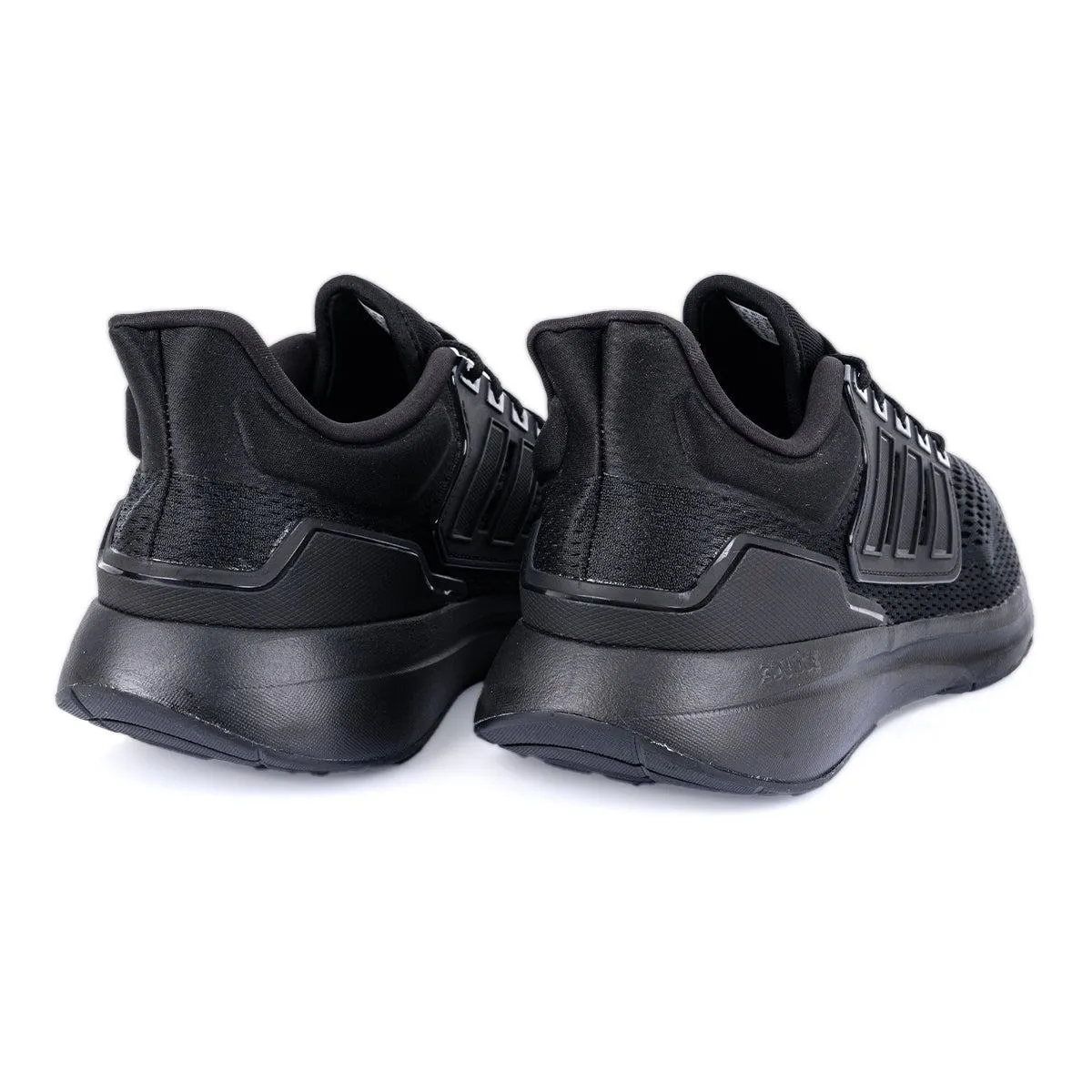 Adidas Eq21 Run Sport Shoes Knit Fabric Black Colour For Men