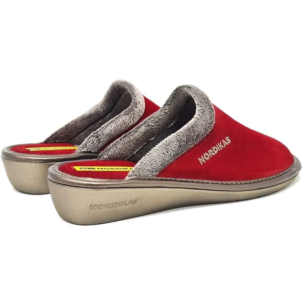 Afelpado Red 234-80 Nordikas Comfy Slide Slippers