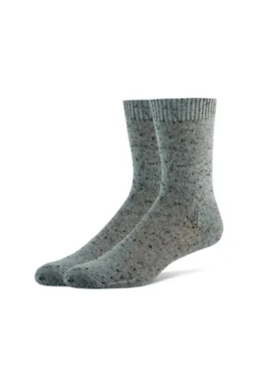 B.ELLA Moda Speckled Cashmere Crew Socks 0495 | Grey