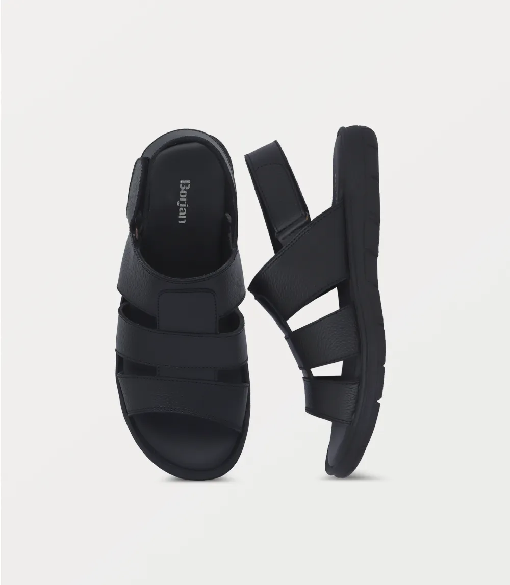 BM6821-BLACK-Men Sandals