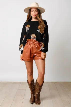 Boots & Hats Sequin Pull Over