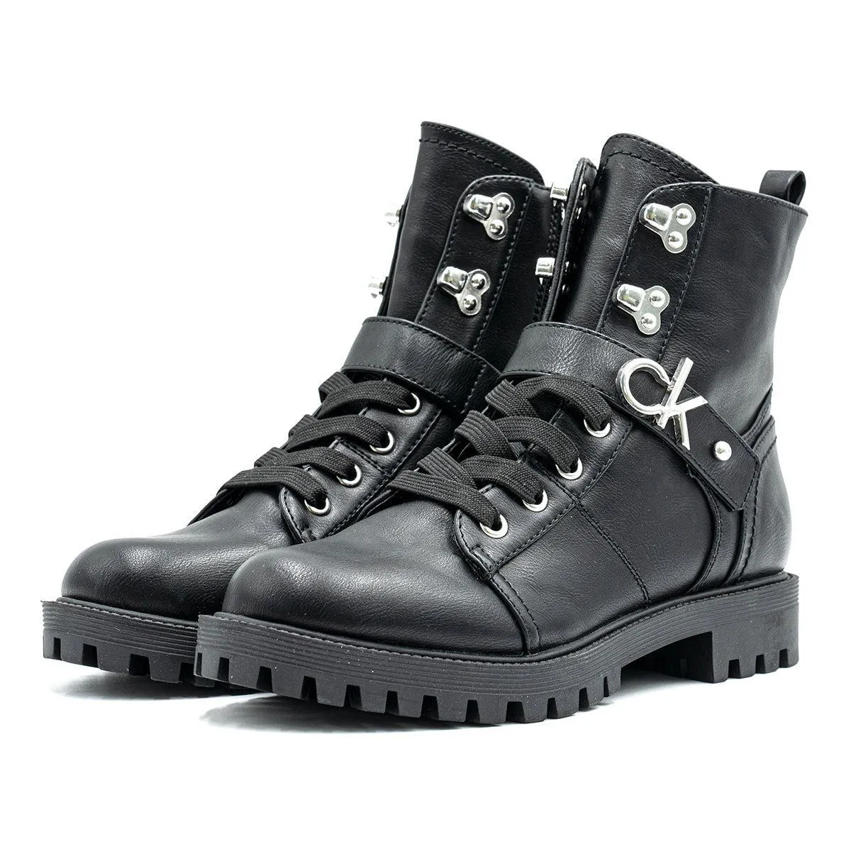 Calvin Klein Gavin Ankle Boots Faux Leather Black Colour For Women