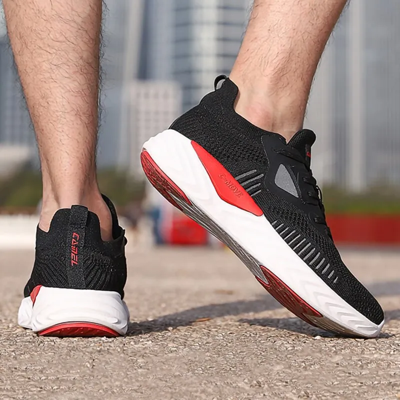 CAMEL Men's Sneakers Breathable Mesh Shoes Men Leisure Tracking Shoes