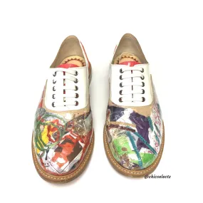 CHRISTIAN LOUBOUTIN 20TH ANNIVERSARY HAVANA TRASH OXFORDS SZ 38.5