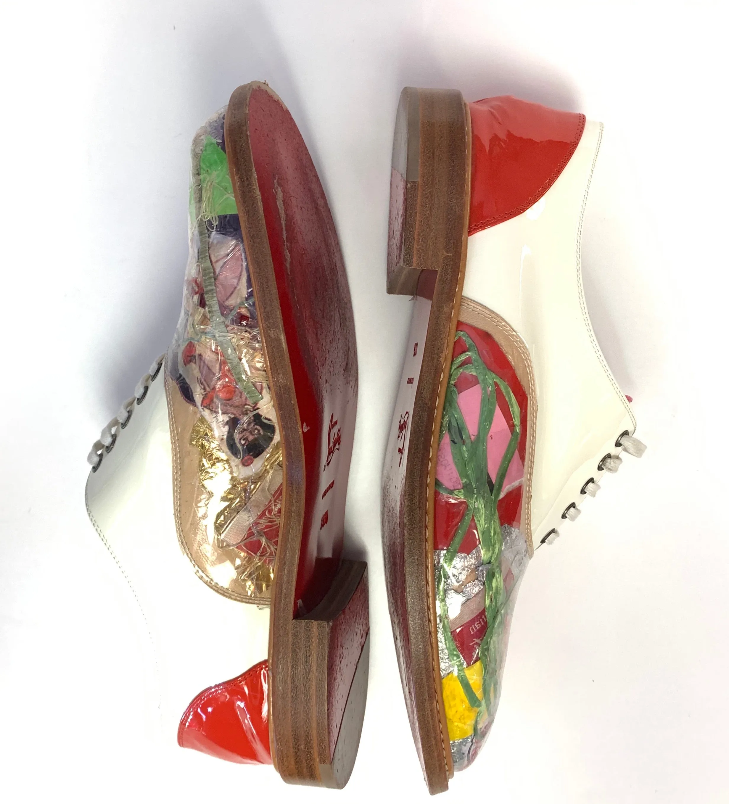 CHRISTIAN LOUBOUTIN 20TH ANNIVERSARY HAVANA TRASH OXFORDS SZ 38.5