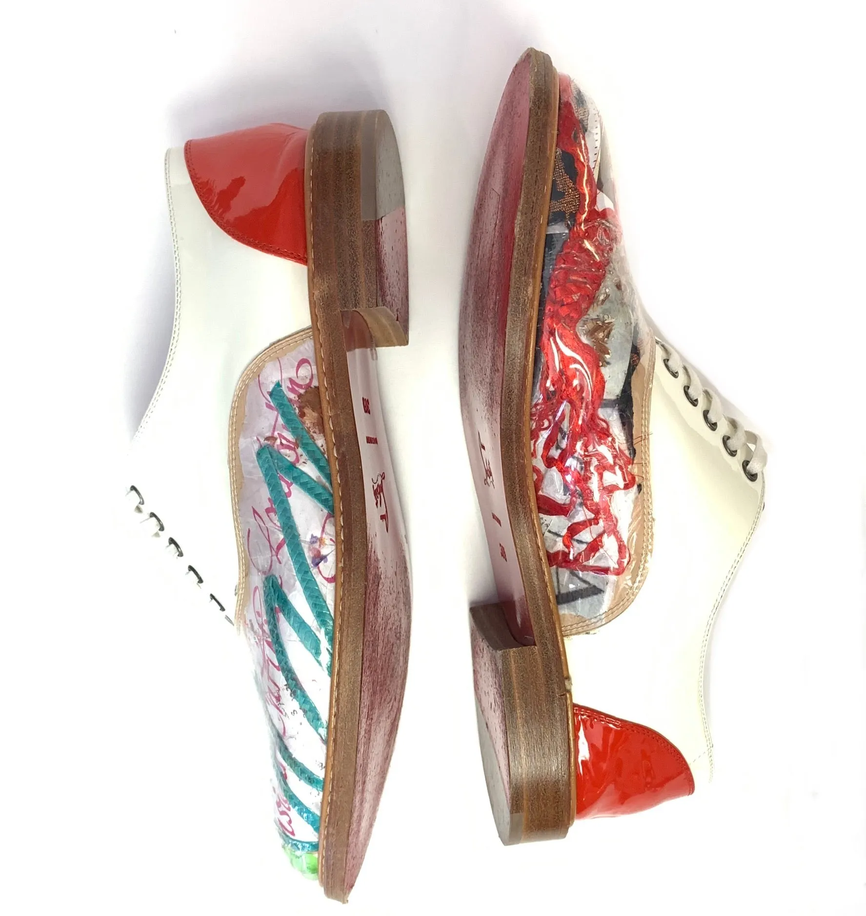 CHRISTIAN LOUBOUTIN 20TH ANNIVERSARY HAVANA TRASH OXFORDS SZ 38.5