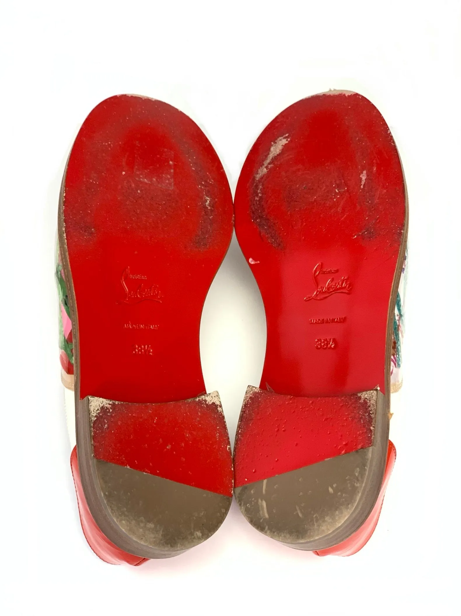 CHRISTIAN LOUBOUTIN 20TH ANNIVERSARY HAVANA TRASH OXFORDS SZ 38.5
