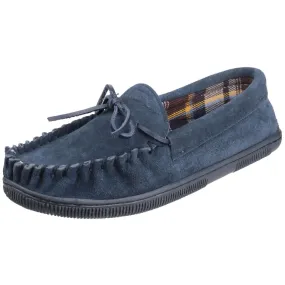 Cotswold Alberta Navy Mens Suede Slippers