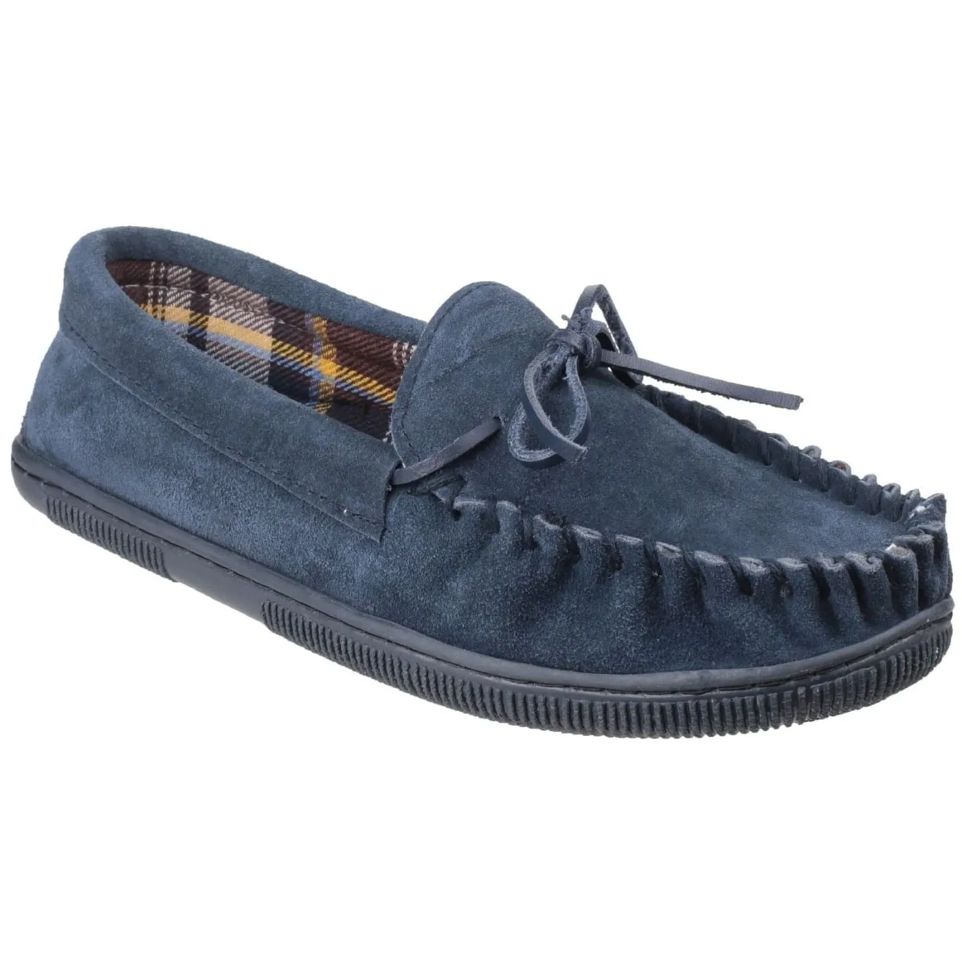 Cotswold Alberta Navy Mens Suede Slippers