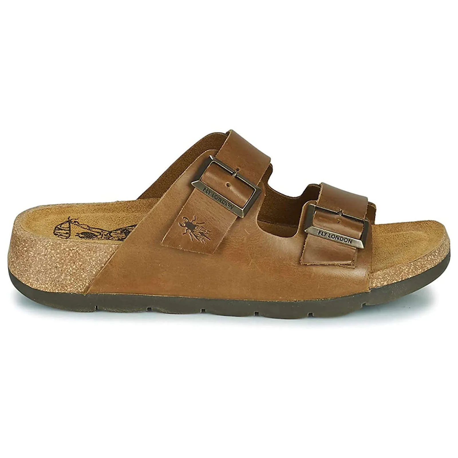 Fly London Caja721Fly Leather Women's Slide Sandals