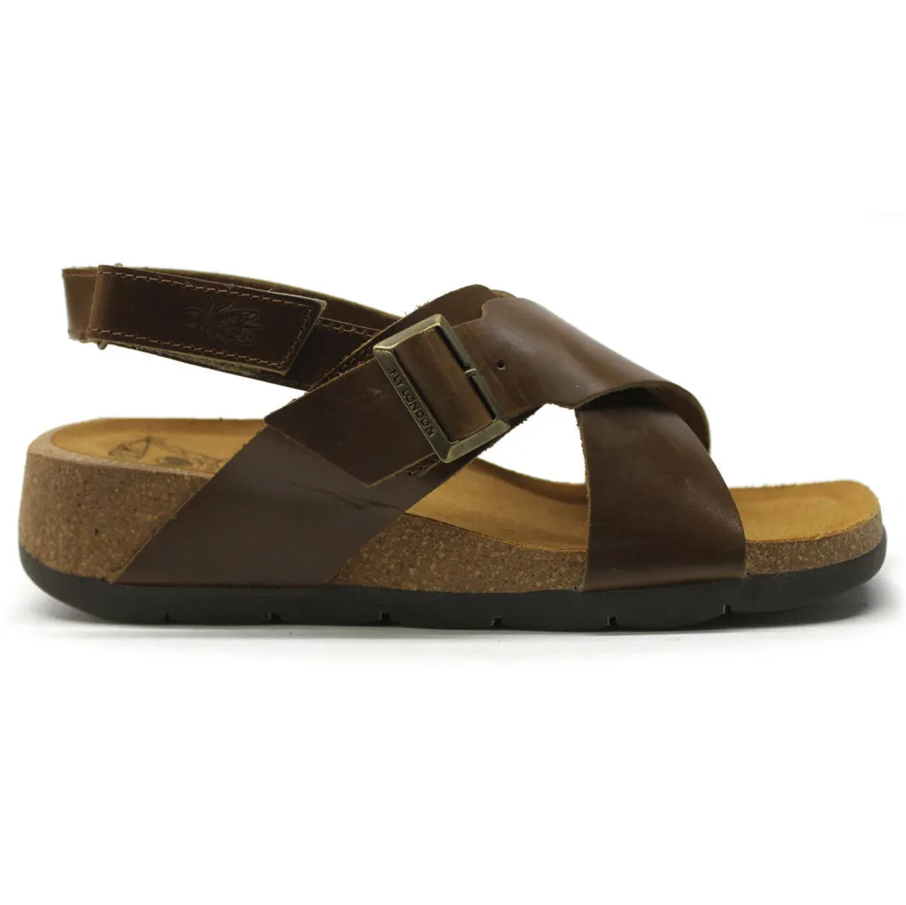 Fly London Chlo852Fly Leather Women's Crossover Ankle Strap Sandals