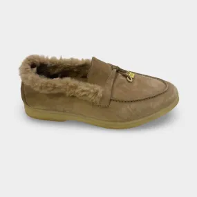 Loro Piana Women's Beige Summer Charms Walk Loafers