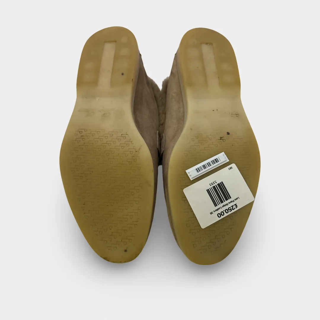 Loro Piana Women's Beige Summer Charms Walk Loafers