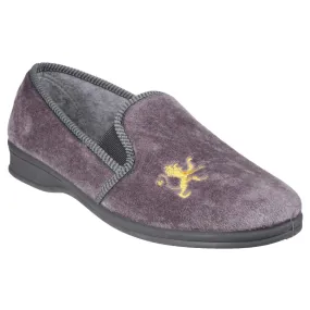 Mirak Warminster Men's Soft Suede Slippers Comfortable Slip-On House Shoes with Warm Fleece Lining and Durable Non-Slip Sole for Indoor Use (UK Sizes)