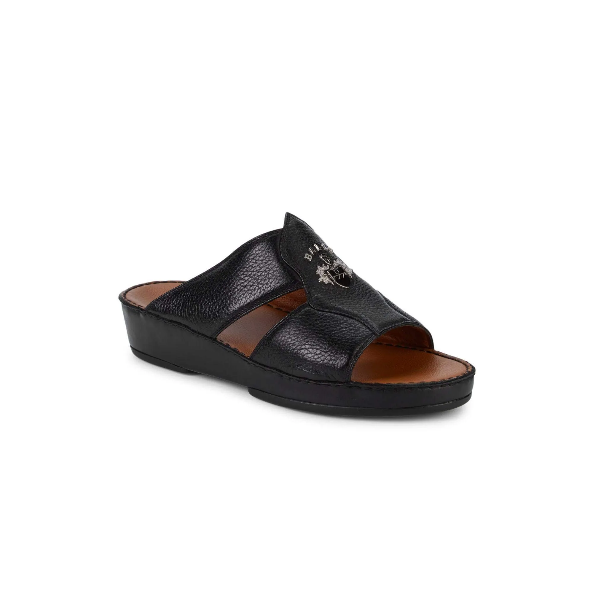 NEW Bally Hakman Men's 6211912 Black Grained Leather Sandals US 10 MSRP $625