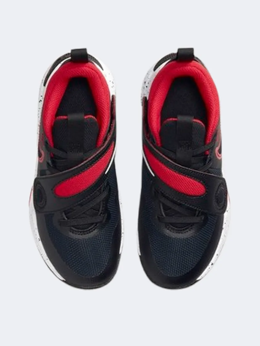 Nike Team Hustle D 11 Boys Basketball Shoes Black/White/Red