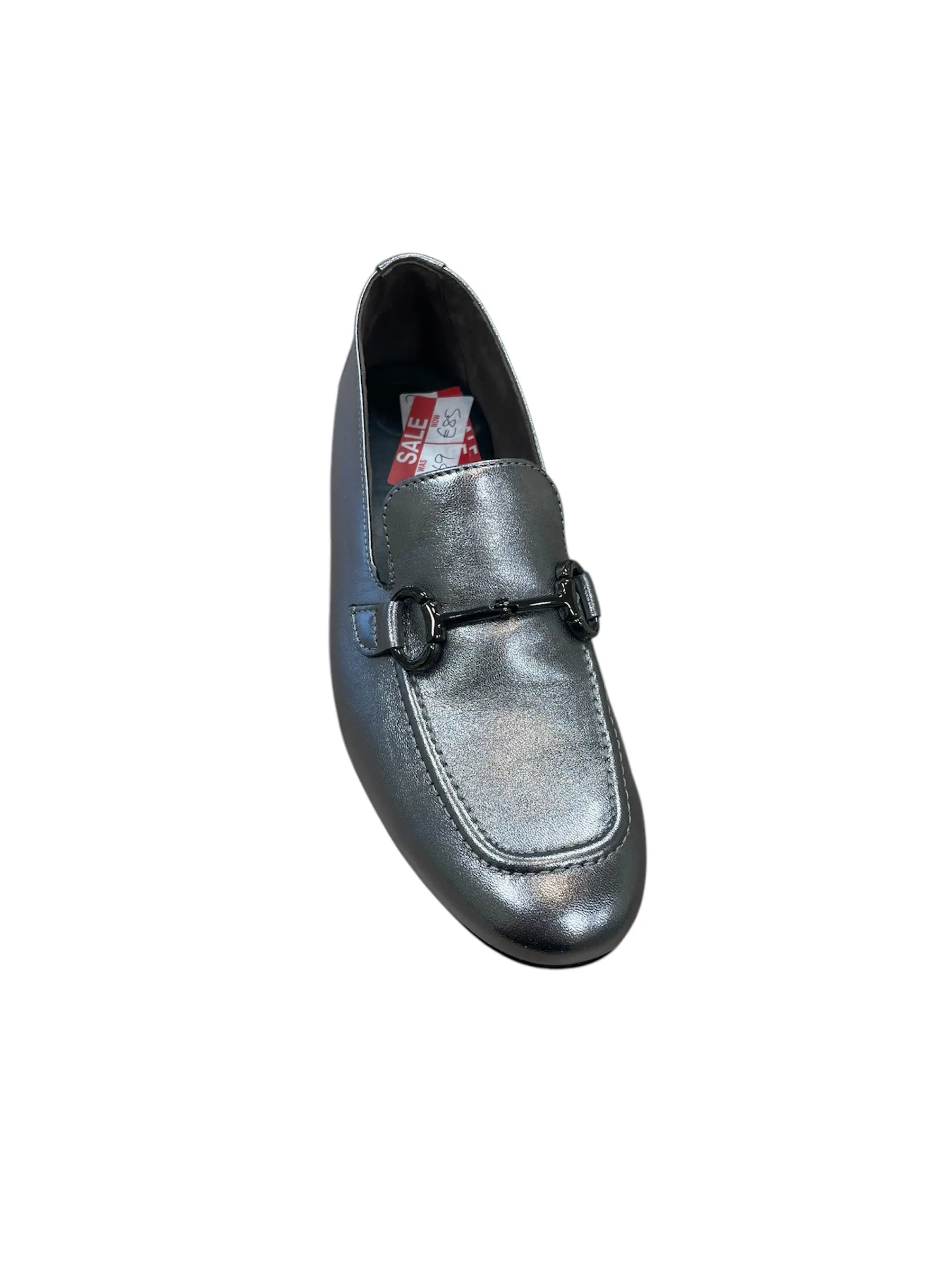 Paul Green leather silver loafers