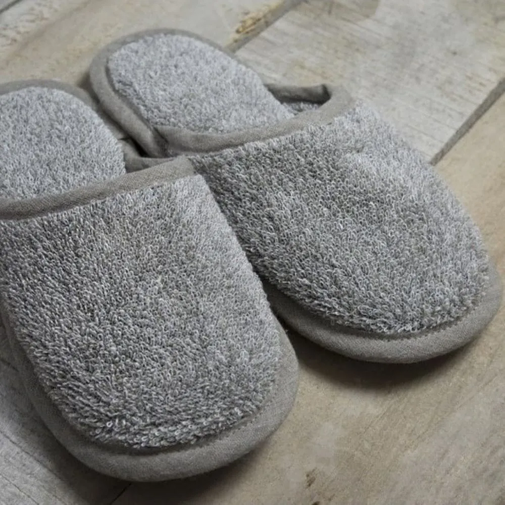 Pure Linen Terry Slippers