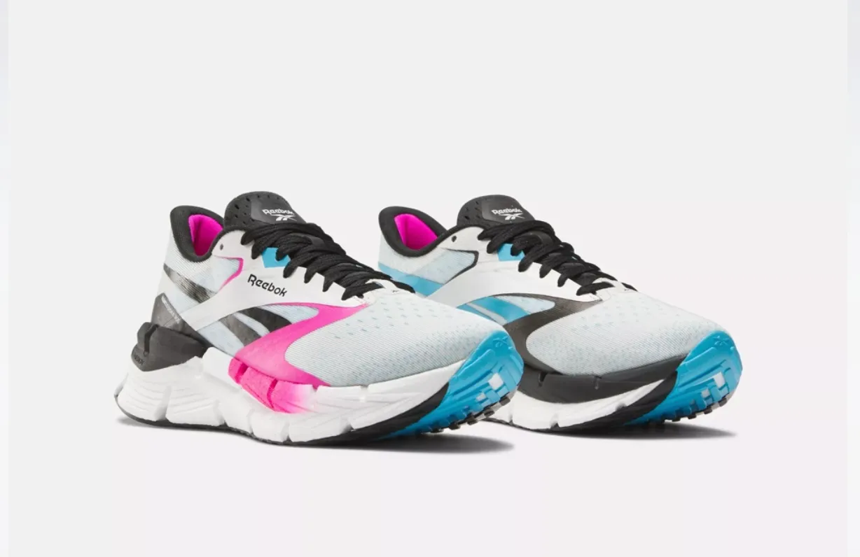 Reebok Womens FloatZig Symmetros- Chalk/Bold Cyan/Laser Pink (100206638 101)