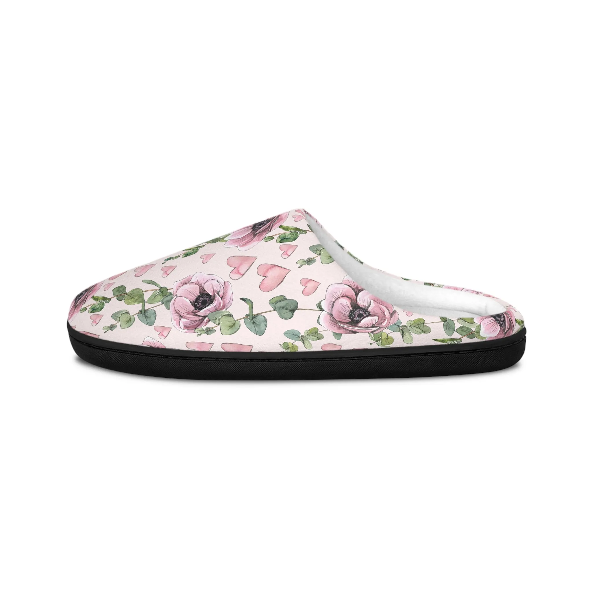 Women's Indoor Slippers - Pink Valentines Botanicals Collection